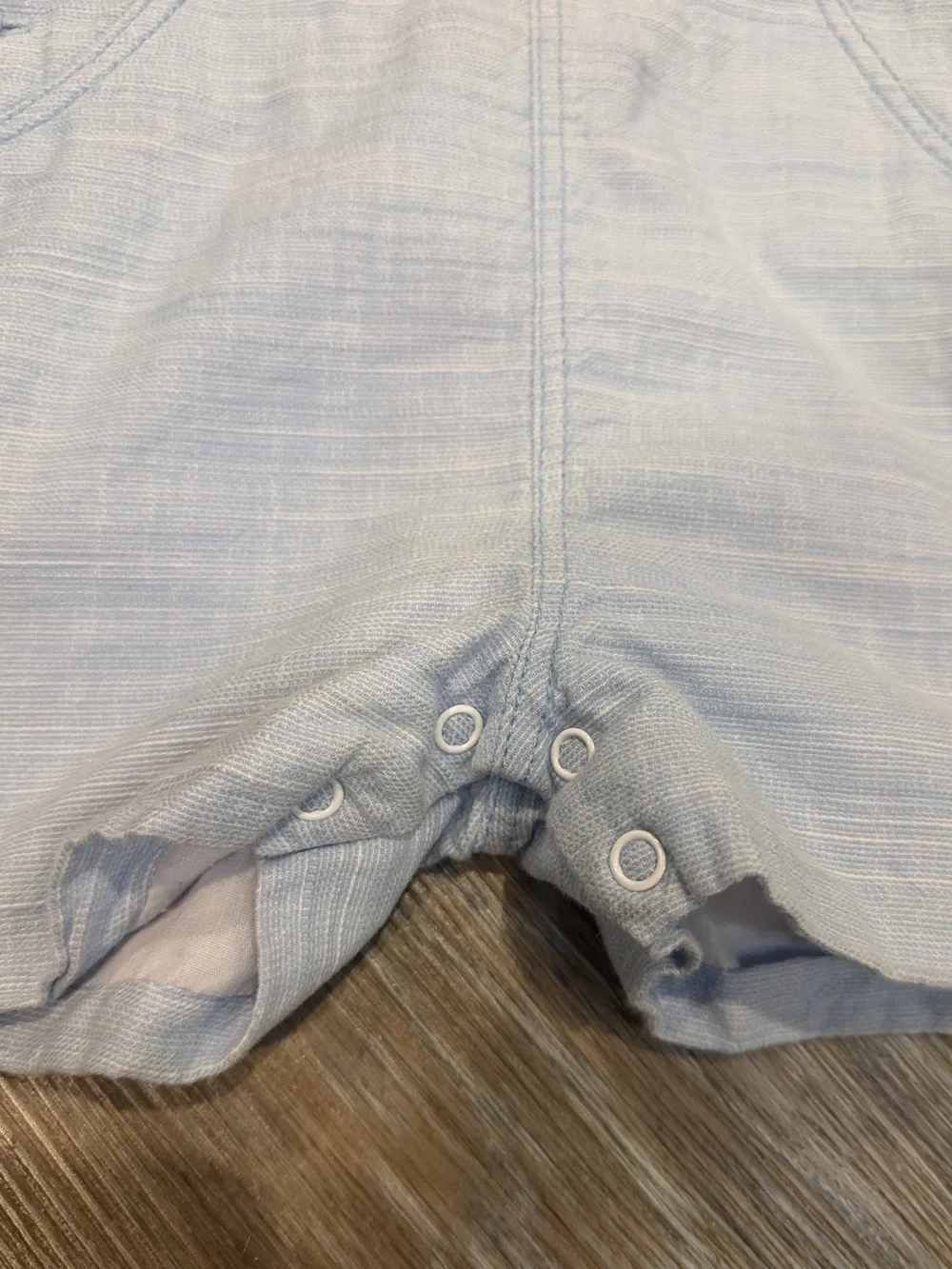 Sofie & Lucas light blue cotton short overalls 24 months
